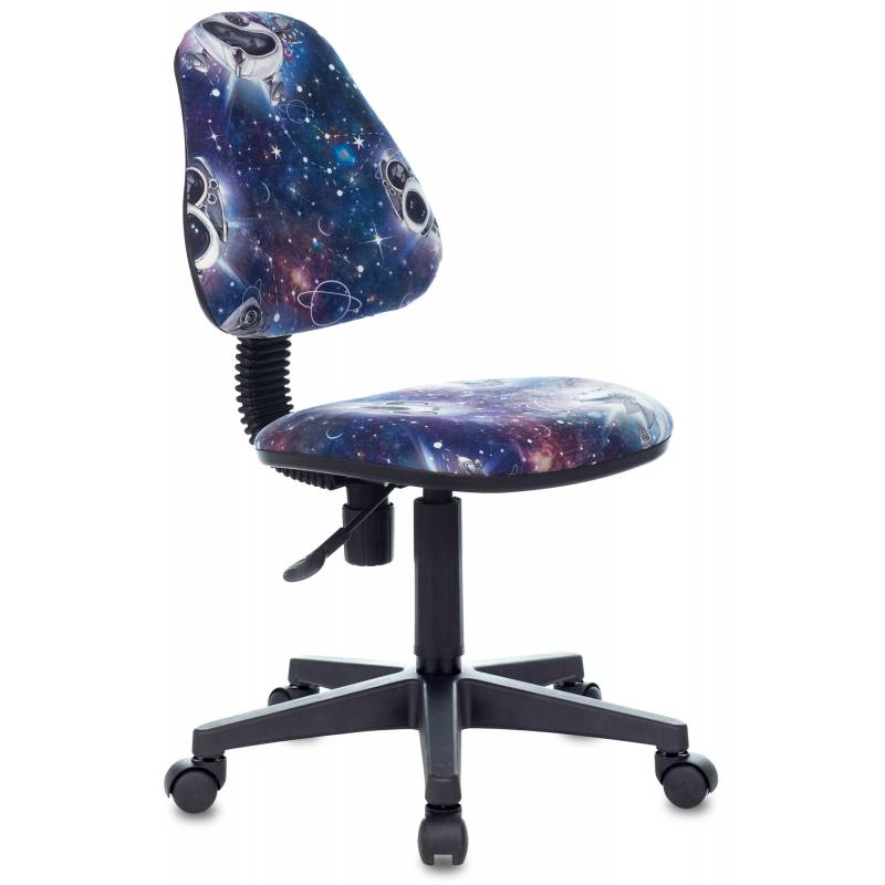 Кресло детское Бюрократ KD-4 синий космопузики крестов. пластик главное фото